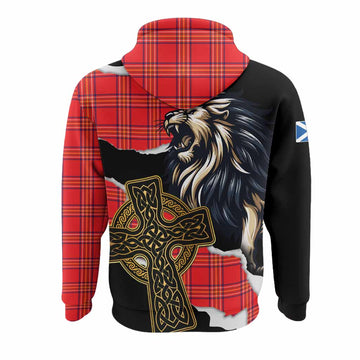 Burnett Tartan Scottish Hoodie Lion Celtic Heritage