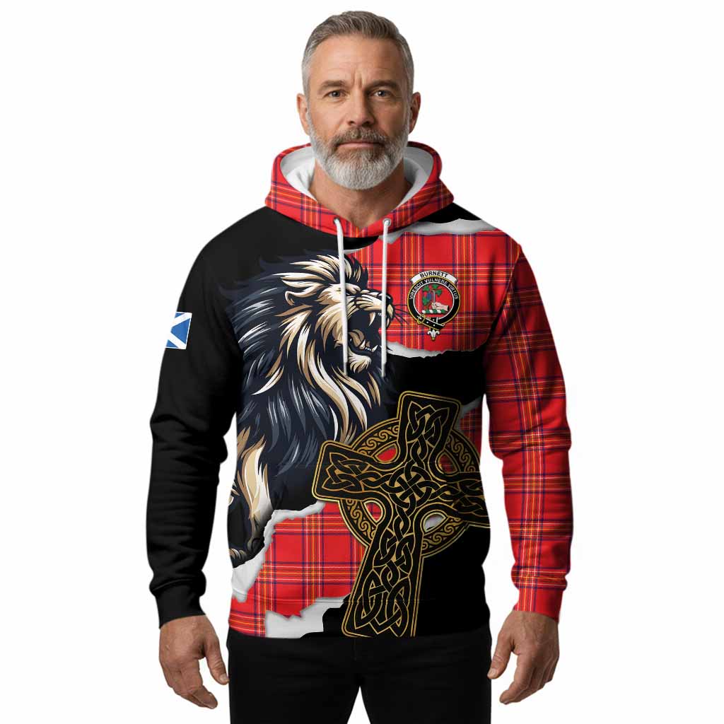 Burnett Tartan Scottish Hoodie Lion Celtic Heritage