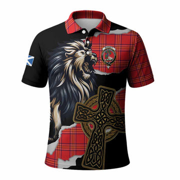 Burnett Tartan Scottish Polo Shirt Lion Celtic Heritage