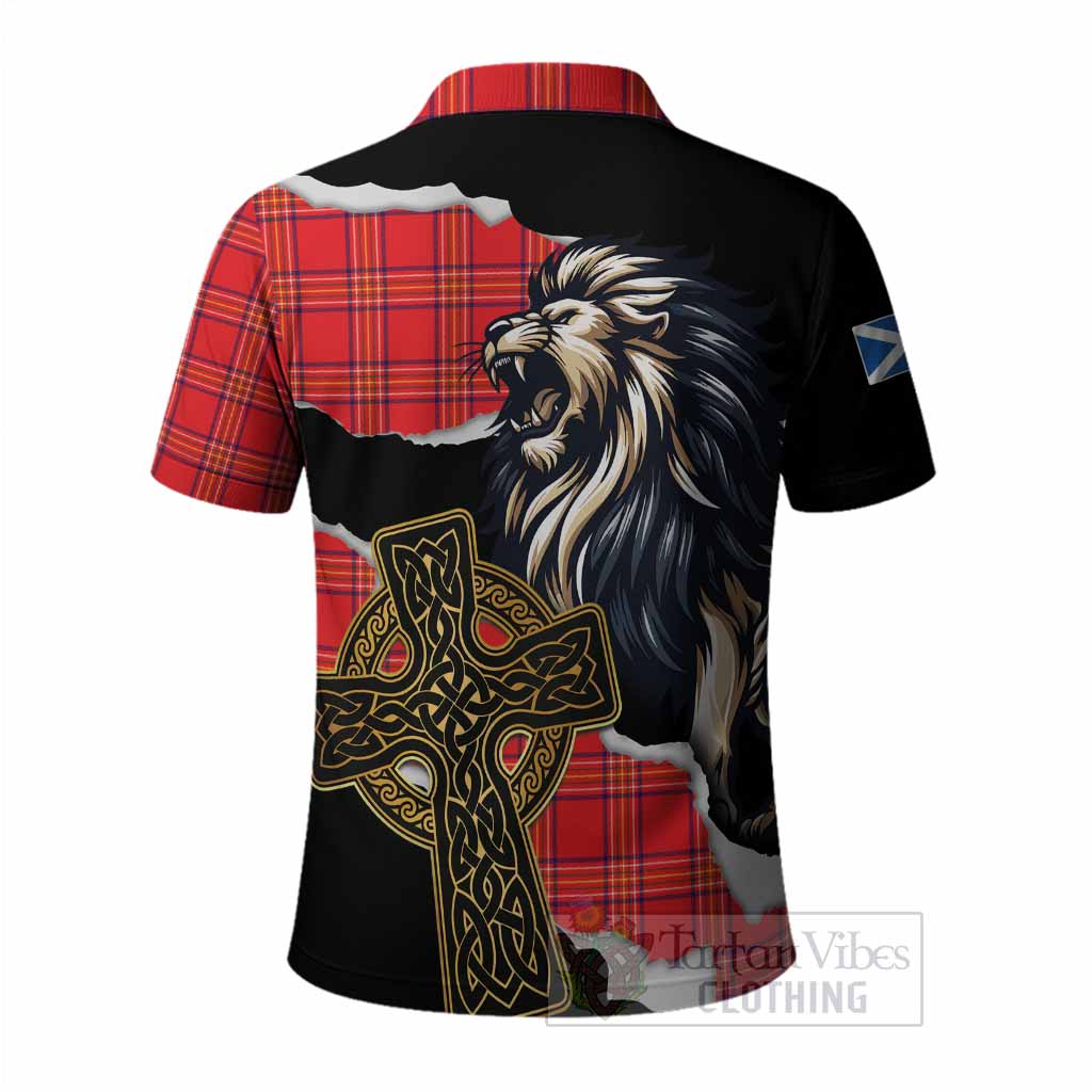 Burnett Tartan Scottish Polo Shirt Lion Celtic Heritage