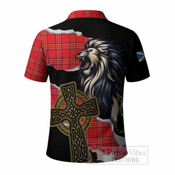 Burnett Tartan Scottish Polo Shirt Lion Celtic Heritage