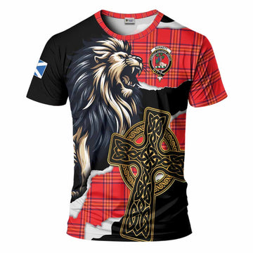 Burnett Tartan Scottish T-Shirt Lion Celtic Heritage