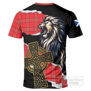 Burnett Tartan Scottish T-Shirt Lion Celtic Heritage
