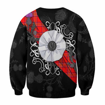 Burnett Tartan Sweatshirt Jacobite White Rose - Tartan Vibes Clothing