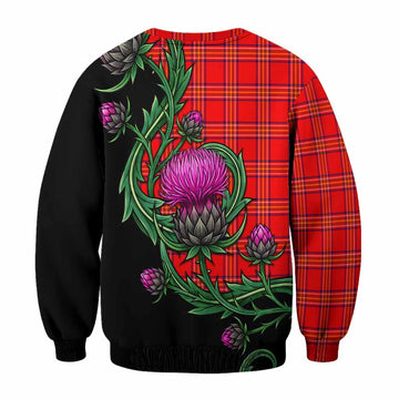 Burnett Tartan Sweatshirt Resilient Scottish Thistle - Tartan Vibes Clothing