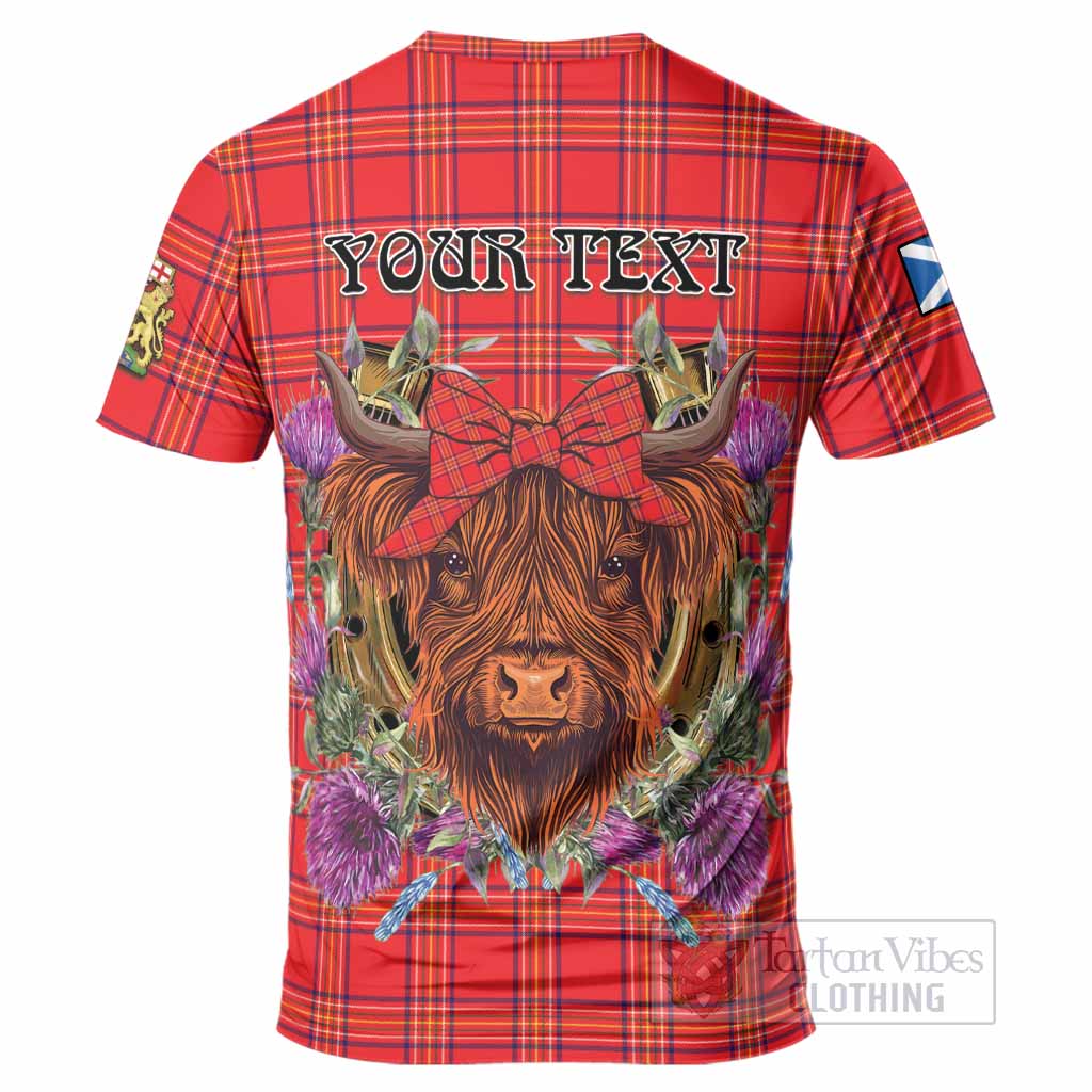 Burnett Tartan T-Shirt Scottish Thistle Heilan Coo