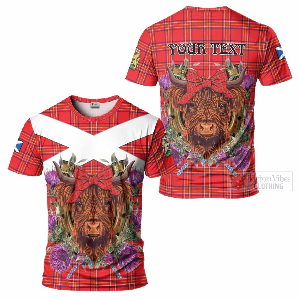 Burnett Tartan T-Shirt Scottish Thistle Heilan Coo