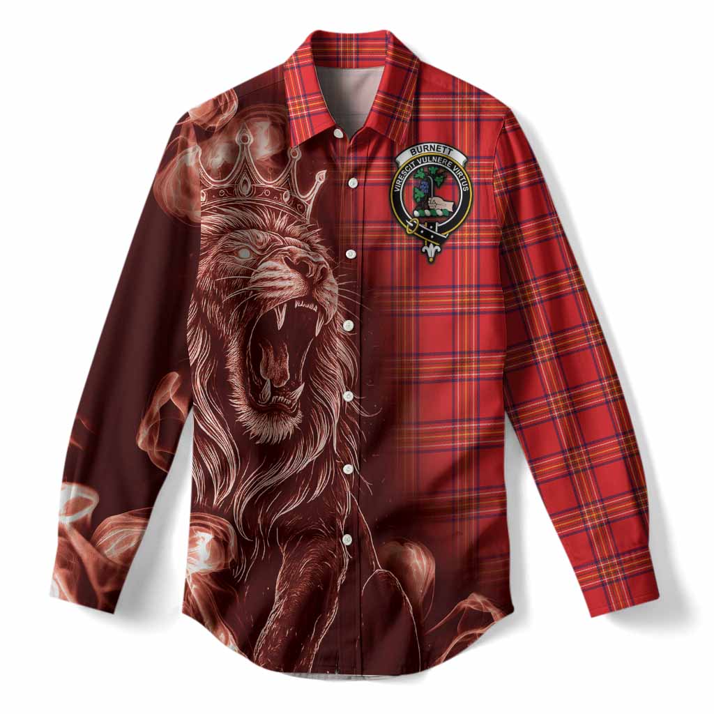 Burnett Tartan Women Casual Shirt Roaring Lion Heritage