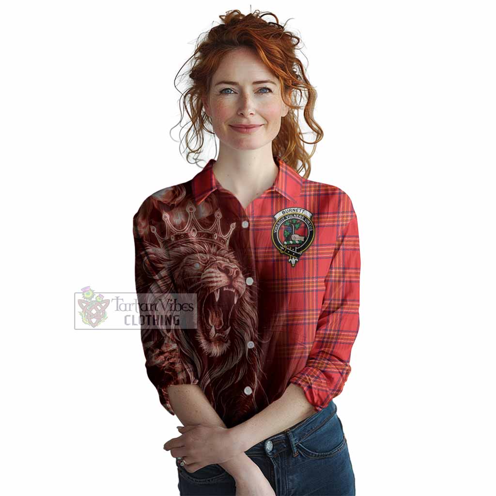 Burnett Tartan Women Casual Shirt Roaring Lion Heritage