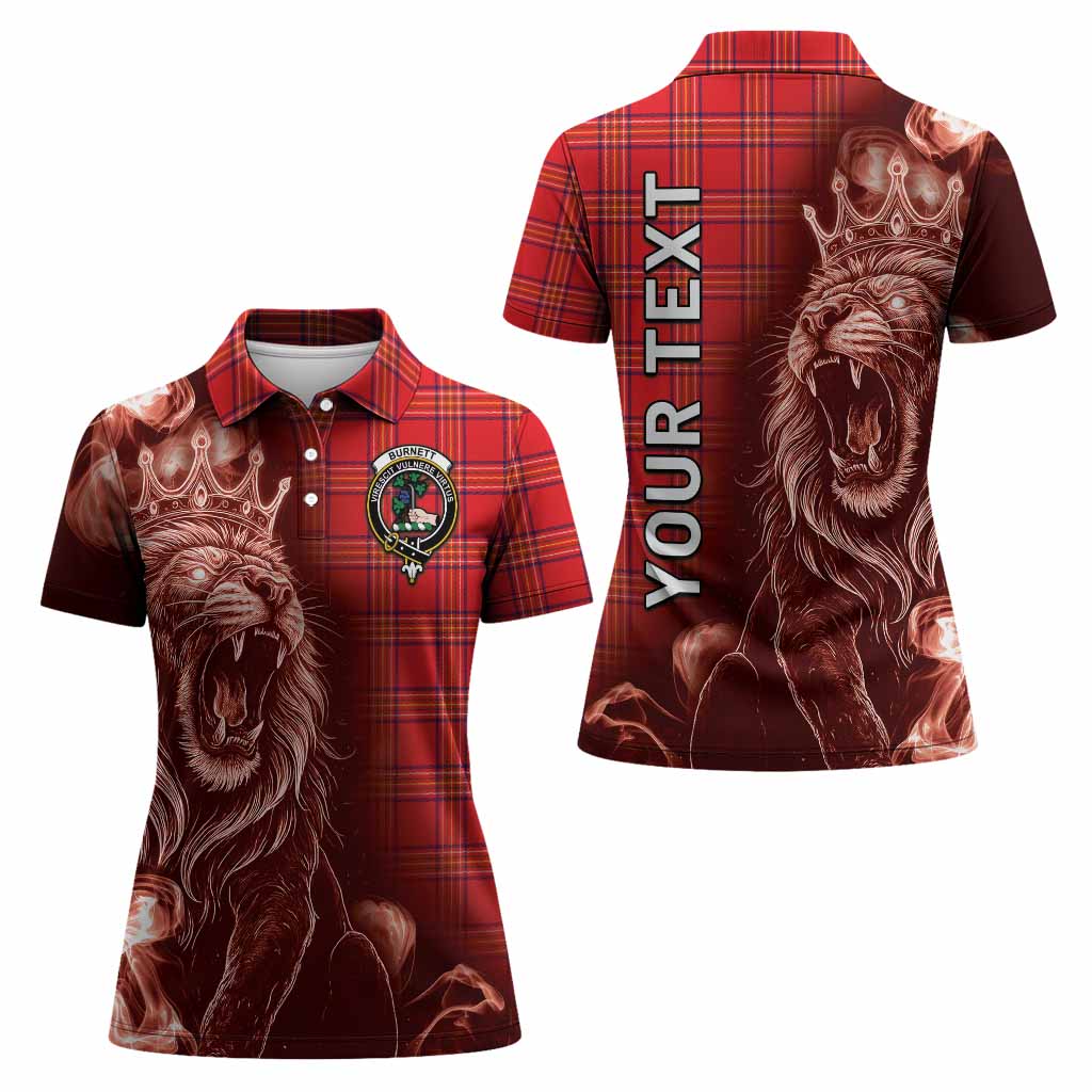 Burnett Tartan Women Polo Shirt Roaring Lion Heritage