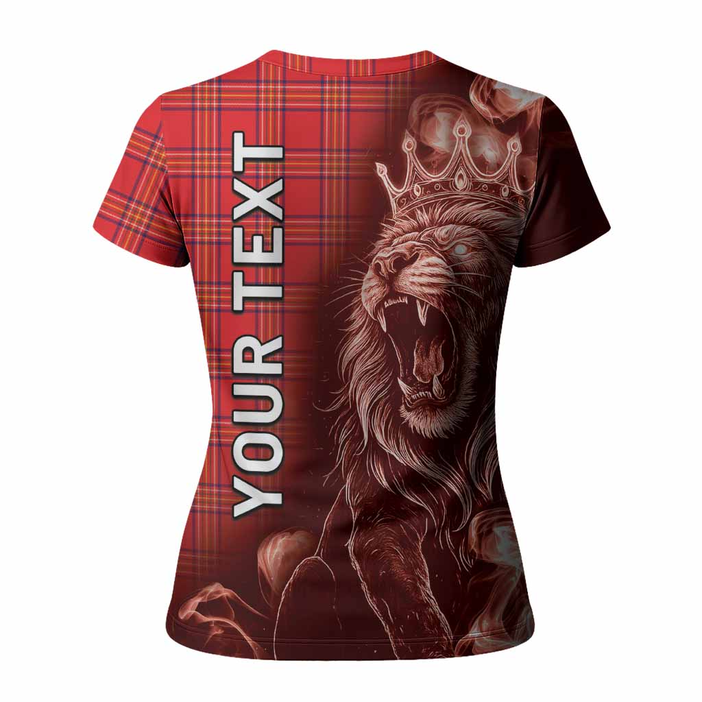 Burnett Tartan Women T shirt Roaring Lion Heritage