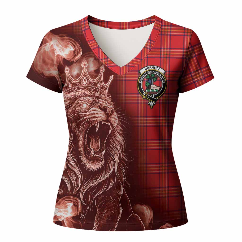 Burnett Tartan Women T shirt Roaring Lion Heritage