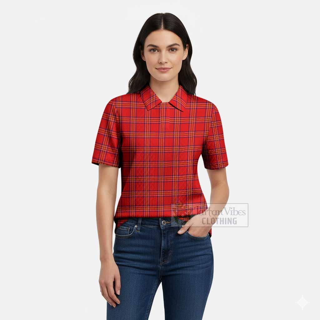 Burnett Tartan Women’s Polo Sweater Top