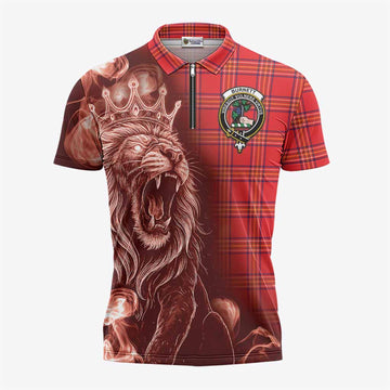 Burnett Tartan Zipper Polo Shirt Roaring Lion Heritage