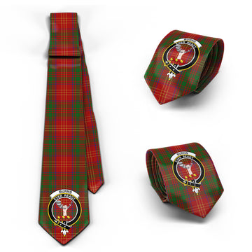Burns Tartan Classic Necktie with Family Crest