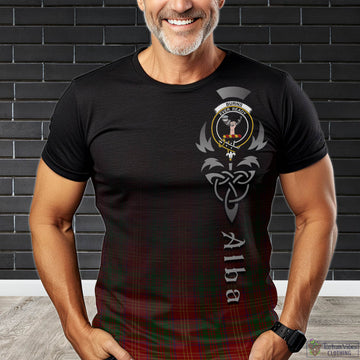 Burns Tartan T-Shirt Featuring Alba Gu Brath Family Crest Celtic Inspired
