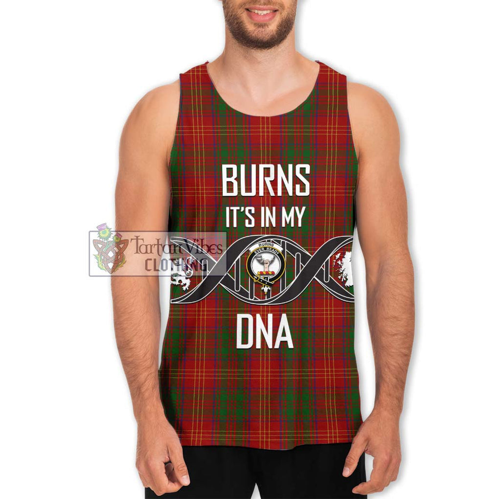 Burns Tartan Men's Tank Top with Family Crest DNA In Me Style Men - Tartanvibesclothing Shop