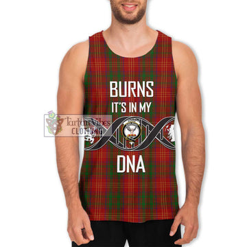 Burns Tartan Men's Tank Top with Family Crest DNA In Me Style Men - Tartanvibesclothing Shop