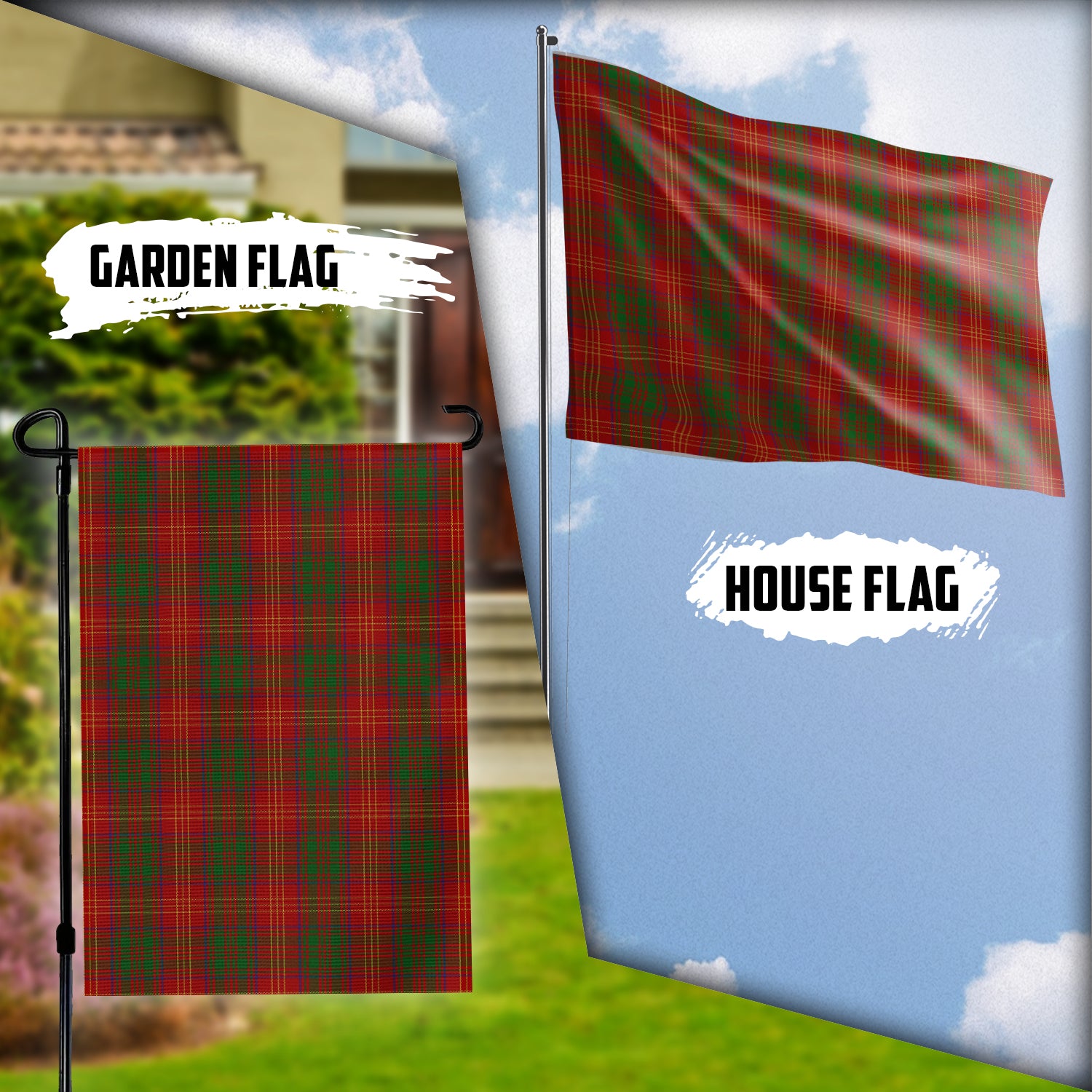 Burns Tartan Flag Garden Flag (Vertical)