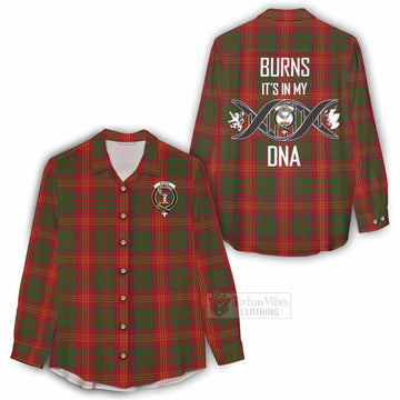 Burns Tartan Women's Casual Shirt with Family Crest DNA In Me Style