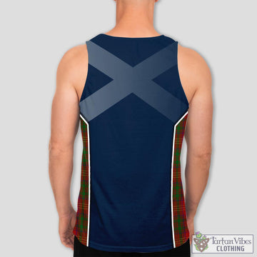 Burns Tartan Men's Tanks Top with Family Crest and Scottish Thistle Vibes Sport Style