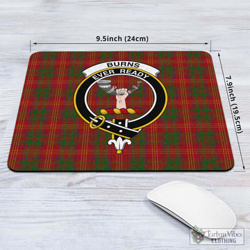 Burns Tartan Mouse Pad with Family Crest