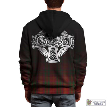 Burns Tartan Hoodie Featuring Alba Gu Brath Family Crest Celtic Inspired