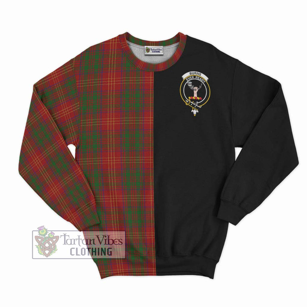 Burns Tartan Sweatshirt with Family Crest and Half Of Me Style - Tartanvibesclothing Shop