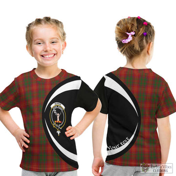 Burns Tartan Kid T-Shirt with Family Crest Circle Style - Tartan Vibes Clothing