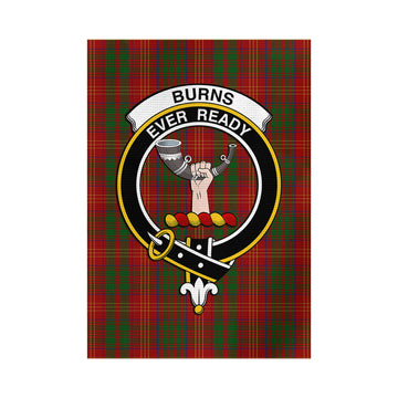 Burns Tartan Flag with Family Crest