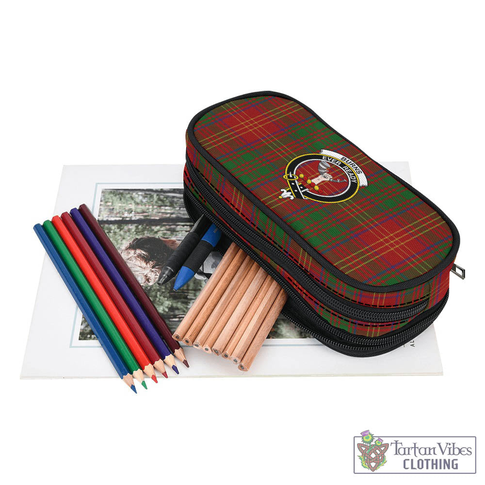 Tartan Vibes Clothing Burns Tartan Pen and Pencil Case with Family Crest