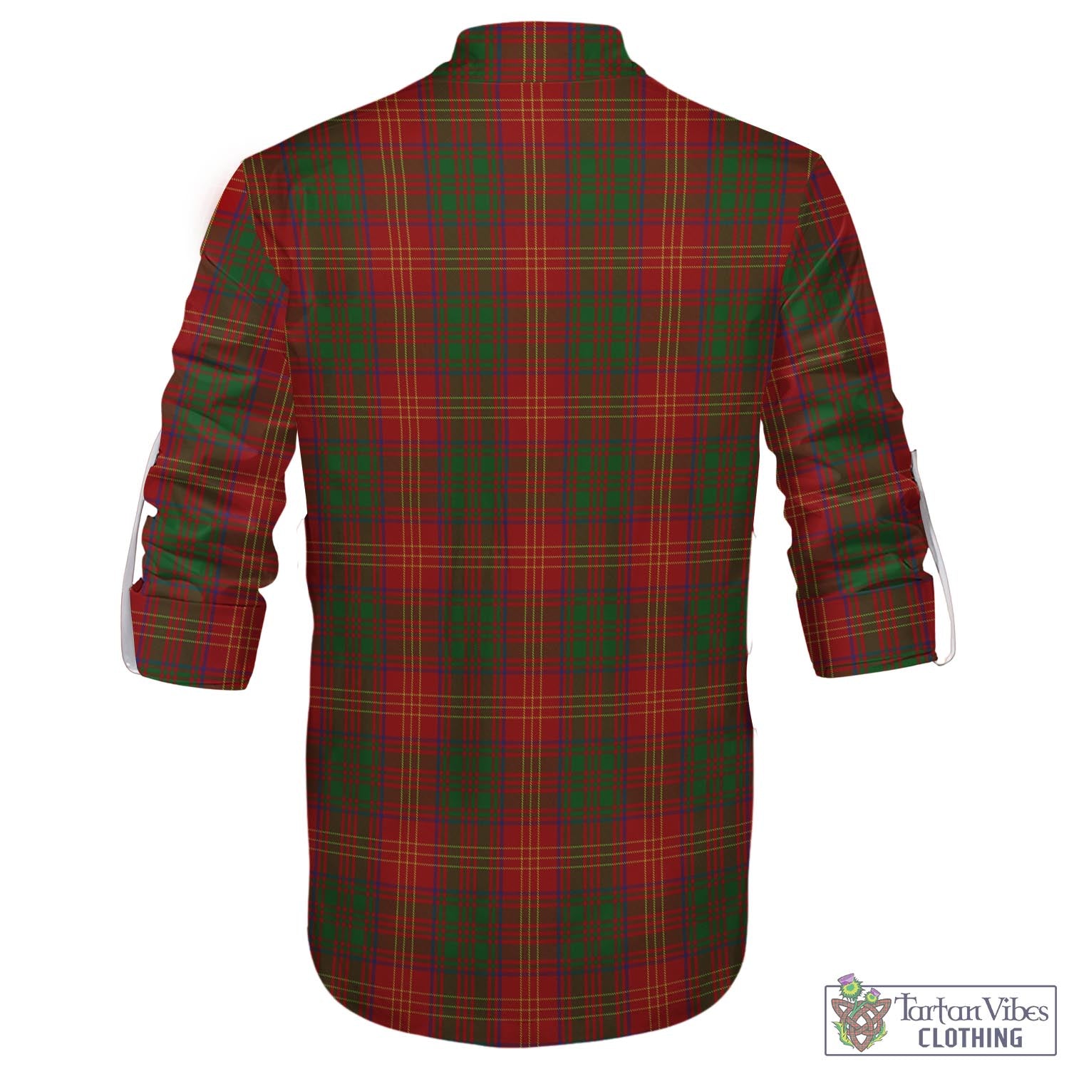 Tartan Vibes Clothing Burns Tartan Men's Scottish Traditional Jacobite Ghillie Kilt Shirt