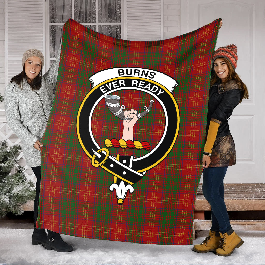 Burns Tartan Blanket with Family Crest - Tartan Vibes Clothing