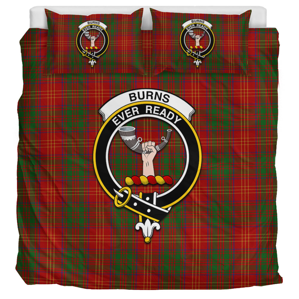 Burns Tartan Bedding Set with Family Crest UK Bedding Set UK Super King 104*94 inch - Tartan Vibes Clothing