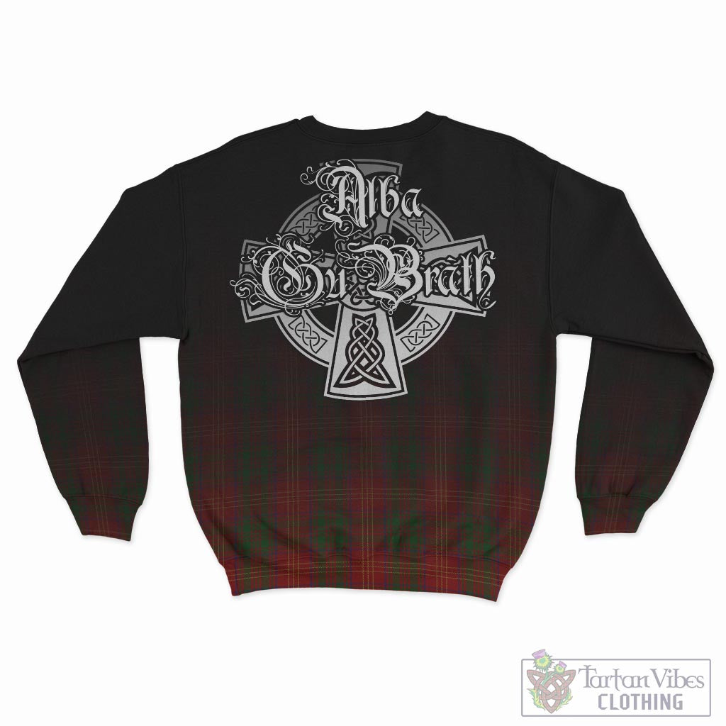 Tartan Vibes Clothing Burns Tartan Sweatshirt Featuring Alba Gu Brath Family Crest Celtic Inspired