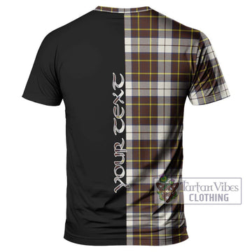 Burns Battalion Weathered Tartan T-Shirt with Family Crest and Half Of Me Style - Tartanvibesclothing Shop