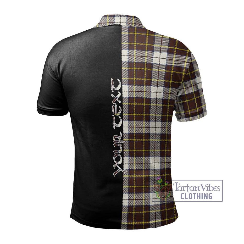 Burns Battalion Weathered Tartan Polo Shirt with Family Crest and Half Of Me Style - Tartanvibesclothing Shop