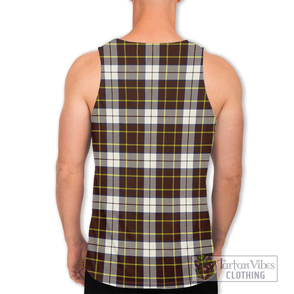 Burns Battalion Weathered Tartan Men's Tank Top with Family Crest DNA In Me Style - Tartanvibesclothing Shop