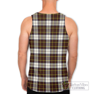 Burns Battalion Weathered Tartan Men's Tank Top with Family Crest DNA In Me Style - Tartanvibesclothing Shop