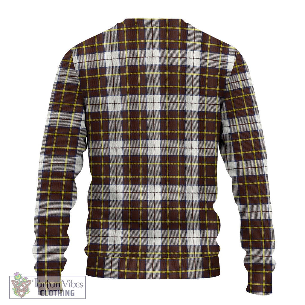 Burns Battalion Weathered Tartan Knitted Sweater with Family Crest DNA In Me Style - Tartanvibesclothing Shop