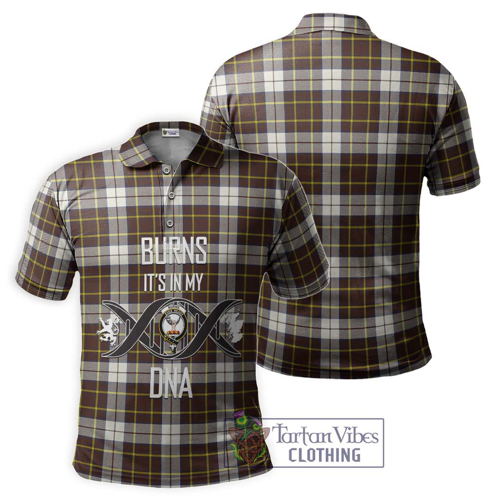 Burns Battalion Weathered Tartan Polo Shirt with Family Crest DNA In Me Style - Tartanvibesclothing Shop