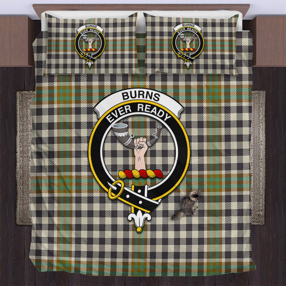 Burns Check Tartan Bedding Set with Family Crest US Bedding Set
