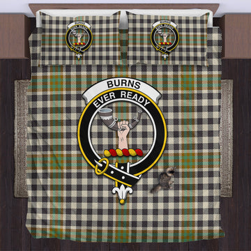 Burns Check Tartan Bedding Set with Family Crest