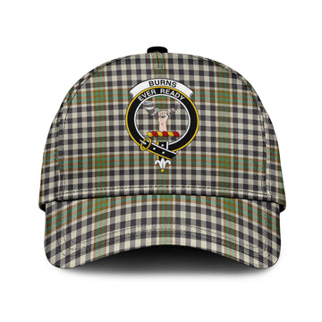 Burns Check Tartan Classic Cap with Family Crest