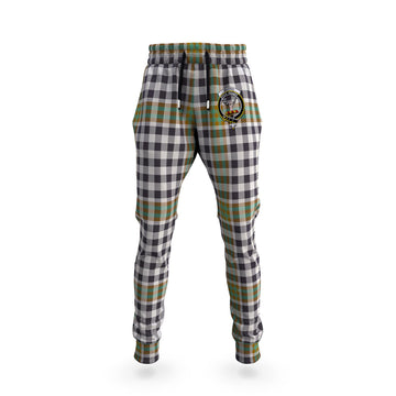 Burns Check Tartan Joggers Pants with Family Crest