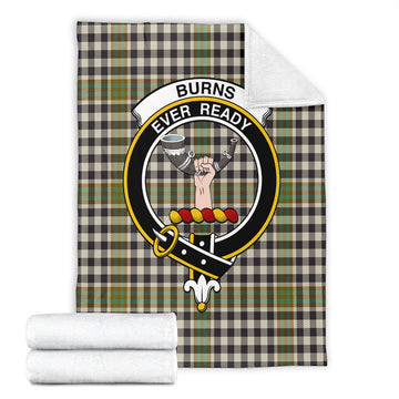 Burns Check Tartan Blanket with Family Crest