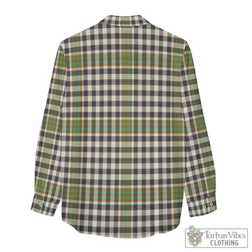 Burns Check Tartan Womens Casual Shirt with Family Crest