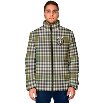 Burns Check Tartan Padded Jacket with Family Crest