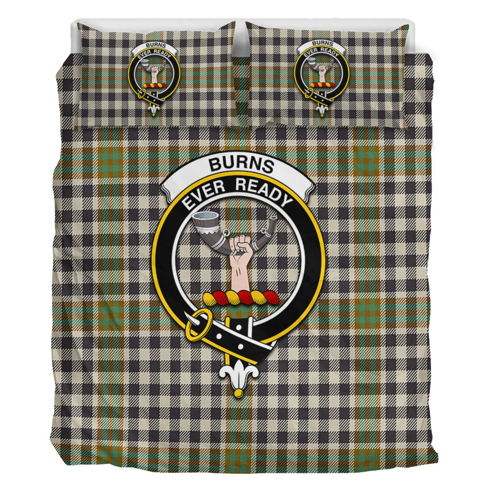 Burns Check Tartan Bedding Set with Family Crest