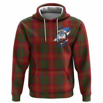 Burns Clan Crest In Me Tartan Hoodie Scotland Flag Style